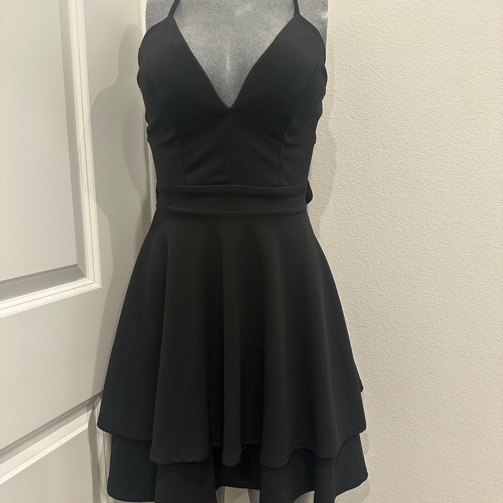 Honey and Rosie Black Fit and Flare Cocktail Dress